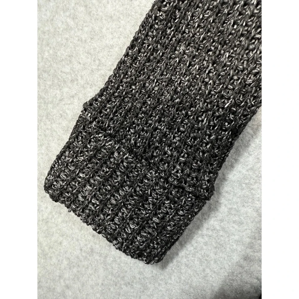 Gibsonlook Open Front Knit Cardigan Sweater Charcoal Gray Medium Officecore - Picture 12 of 14